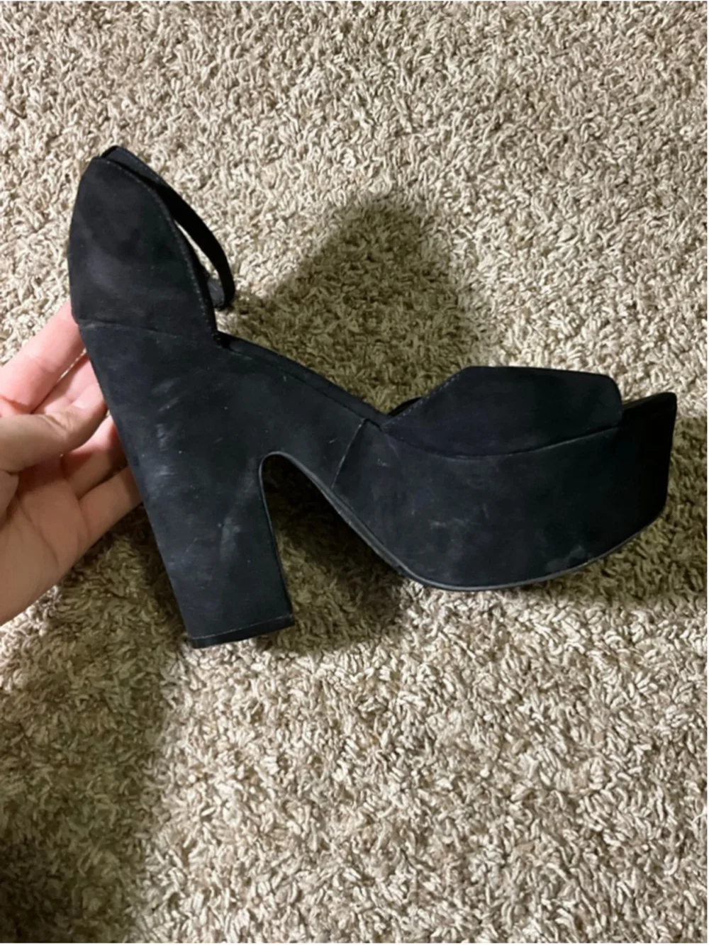Women's Torrid Black Suede Platform Heels Size 10